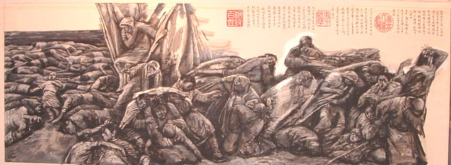 中国国家博物馆入藏油画《南京大屠杀》-英语