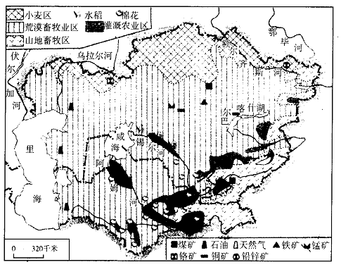 高考地理暑假知识点复习:中亚储量丰富的矿产资源